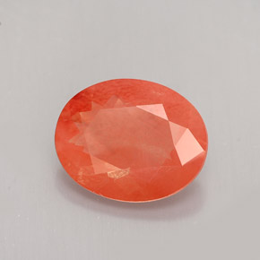 Andesina labradorita vermelho natural 2,47ct, corte oval, VVS