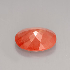 Andesina labradorita vermelho natural 2,47ct, corte oval, VVS