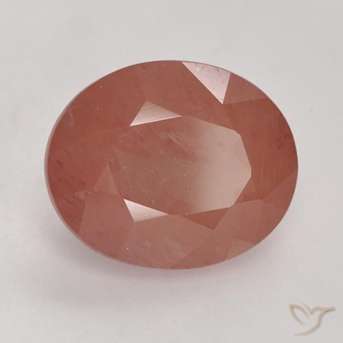 3.16ct Natural vermelho médio Labradorita andesina, oval, Translúcido