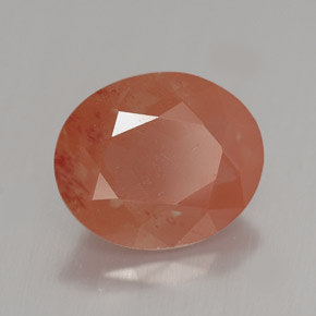 Andesina labradorita laranja natural 3,16ct, corte oval, VVS