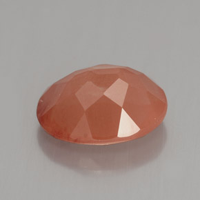 Andesina labradorita laranja natural 3,16ct, corte oval, VVS