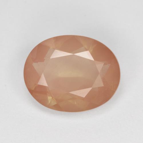 Labradorita andesina Laranja Avermelhado Claro Natural 2.39ct, Corte Oval, VVS