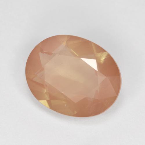 Labradorita andesina Laranja Avermelhado Claro Natural 2.39ct, Corte Oval, VVS