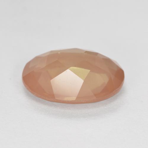 Labradorita andesina Laranja Avermelhado Claro Natural 2.39ct, Corte Oval, VVS