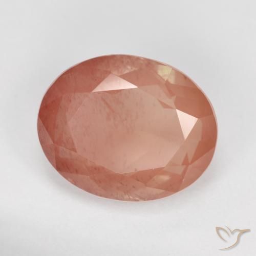 3.59ct Natural vermelho médio Labradorita andesina, oval, Transparente