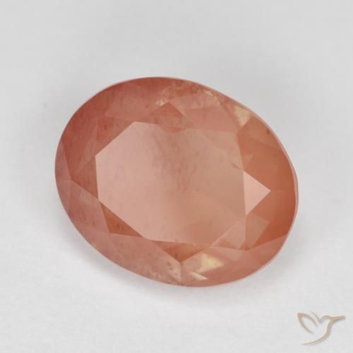 Labradorita andesina vermelho médio Natural 3.59ct, oval, Transparente