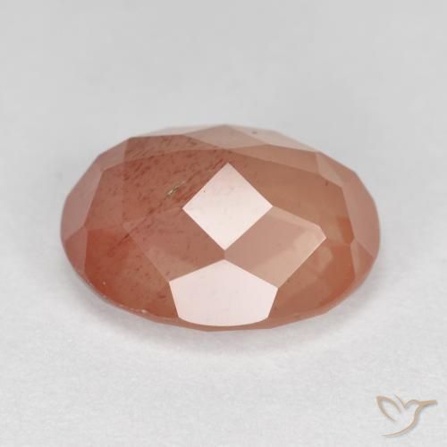 Labradorita andesina vermelho médio Natural 3.59ct, oval, Transparente