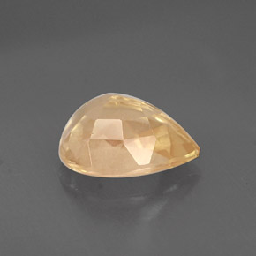 Labradorita andesina mel de laranja Natural 1.58ct, Formato de pêra, VVS-VS