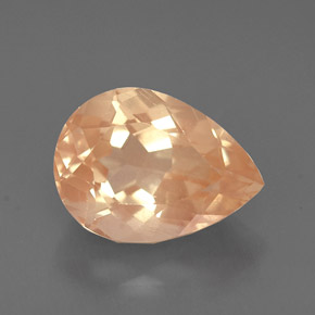 Andesina labradorita laranja natural 2,68ct, formato de pêra, VS