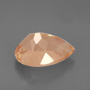 Andesina labradorita laranja natural 2,68ct, formato de pêra, VS