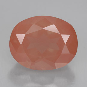 Andesina labradorita laranja natural 3,10ct, corte oval, VVS