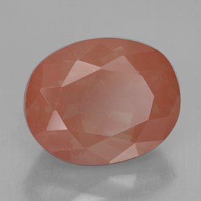 Andesina labradorita laranja natural 3,10ct, corte oval, VVS
