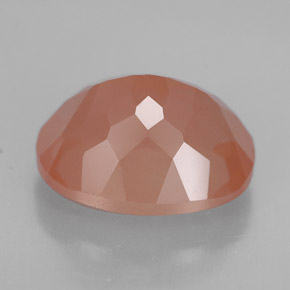 Andesina labradorita laranja natural 3,76ct, corte oval, VVS
