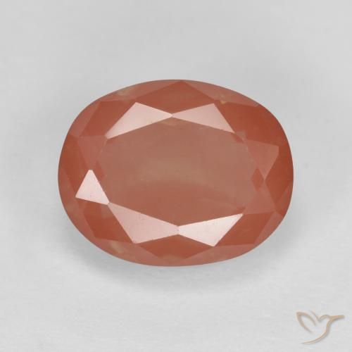 2.94ct Natural vermelho médio Labradorita andesina, oval, Translúcido