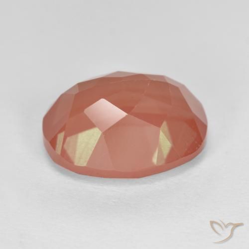 Labradorita andesina vermelho médio Natural 2.94ct, oval, Translúcido