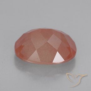 Labradorita andesina rosa médio Natural 2.48ct, oval, Transparente