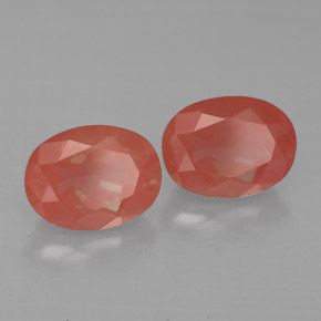 Pedras preciosas de andesina labradorita vermelho natural de  ct, corte oval, VS