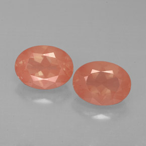 Pedras preciosas de andesina labradorita vermelho natural de  ct, corte oval, VS