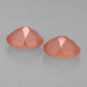 Pedras preciosas de andesina labradorita vermelho natural de  ct, corte oval, VS