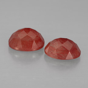 Pedras preciosas de andesina labradorita vermelho natural de  ct, corte oval, VS