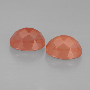 Pedras preciosas de andesina labradorita vermelho natural de  ct, corte oval, VS