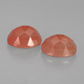 Pedras preciosas de andesina labradorita vermelho natural de  ct, corte oval, VS