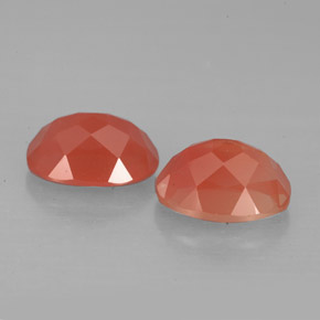 Pedras preciosas de andesina labradorita vermelho natural de  ct, corte oval, VS