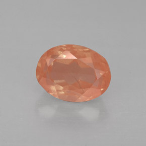 Andesina labradorita vermelho natural 1,49ct, corte oval, VS