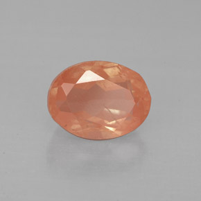 Andesina labradorita vermelho natural 1,49ct, corte oval, VS