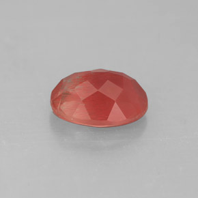 Andesina labradorita vermelho natural 1,40ct, corte oval, VS