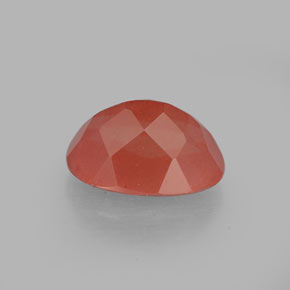 Andesina labradorita vermelho natural 1,40ct, corte oval, VS