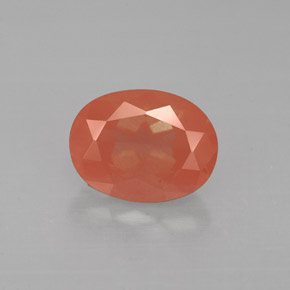 Labradorita andesina mel vermelho Natural 1.31ct, Corte Oval, VS