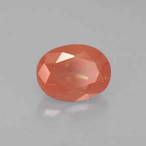 Labradorita andesina mel vermelho Natural 1.31ct, Corte Oval, VS