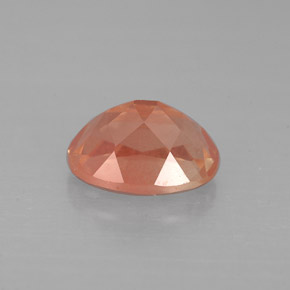 Andesina labradorita vermelho natural 1,40ct, corte oval, VS