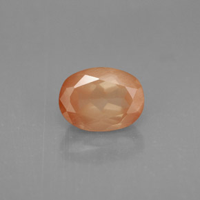 Andesina labradorita vermelho natural 1,61ct, corte oval, VS