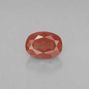 Andesina labradorita vermelho natural 1,33ct, corte oval, VS