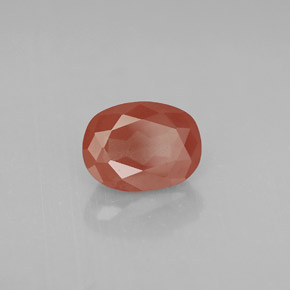Andesina labradorita vermelho natural 1,33ct, corte oval, VS