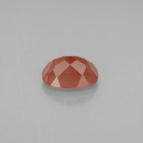 Andesina labradorita vermelho natural 1,33ct, corte oval, VS