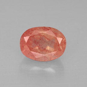 Andesina labradorita vermelho natural 1,50ct, corte oval, VS