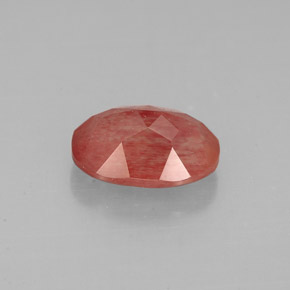 Andesina labradorita vermelho natural 1,31ct, corte oval, VS
