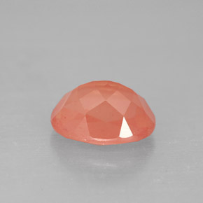 Andesina labradorita vermelho natural 1,96ct, corte oval, VS