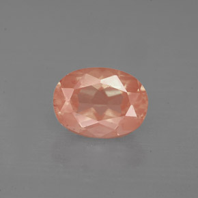 Andesina labradorita vermelho natural 1,36ct, corte oval, VS