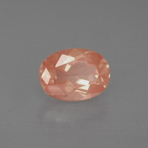 Andesina labradorita vermelho natural 1,36ct, corte oval, VS