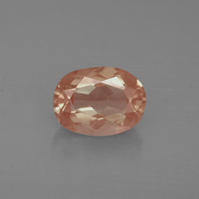 Andesina labradorita vermelho natural 1,23ct, corte oval, VS