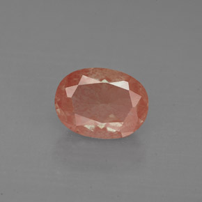 Andesina labradorita vermelho natural 1,18ct, corte oval, VS