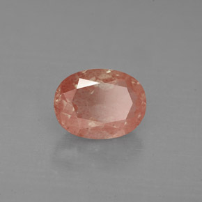 Andesina labradorita vermelho natural 1,18ct, corte oval, VS