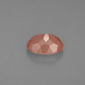 Andesina labradorita vermelho natural 1,18ct, corte oval, VS