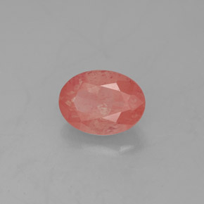 Andesina labradorita vermelho natural 1,13ct, transparente, transparente/translúcido