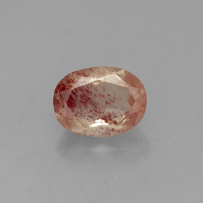 Andesina labradorita vermelho natural 1,36ct, transparente, transparente/translúcido