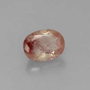 Andesina labradorita vermelho natural 1,36ct, transparente, transparente/translúcido